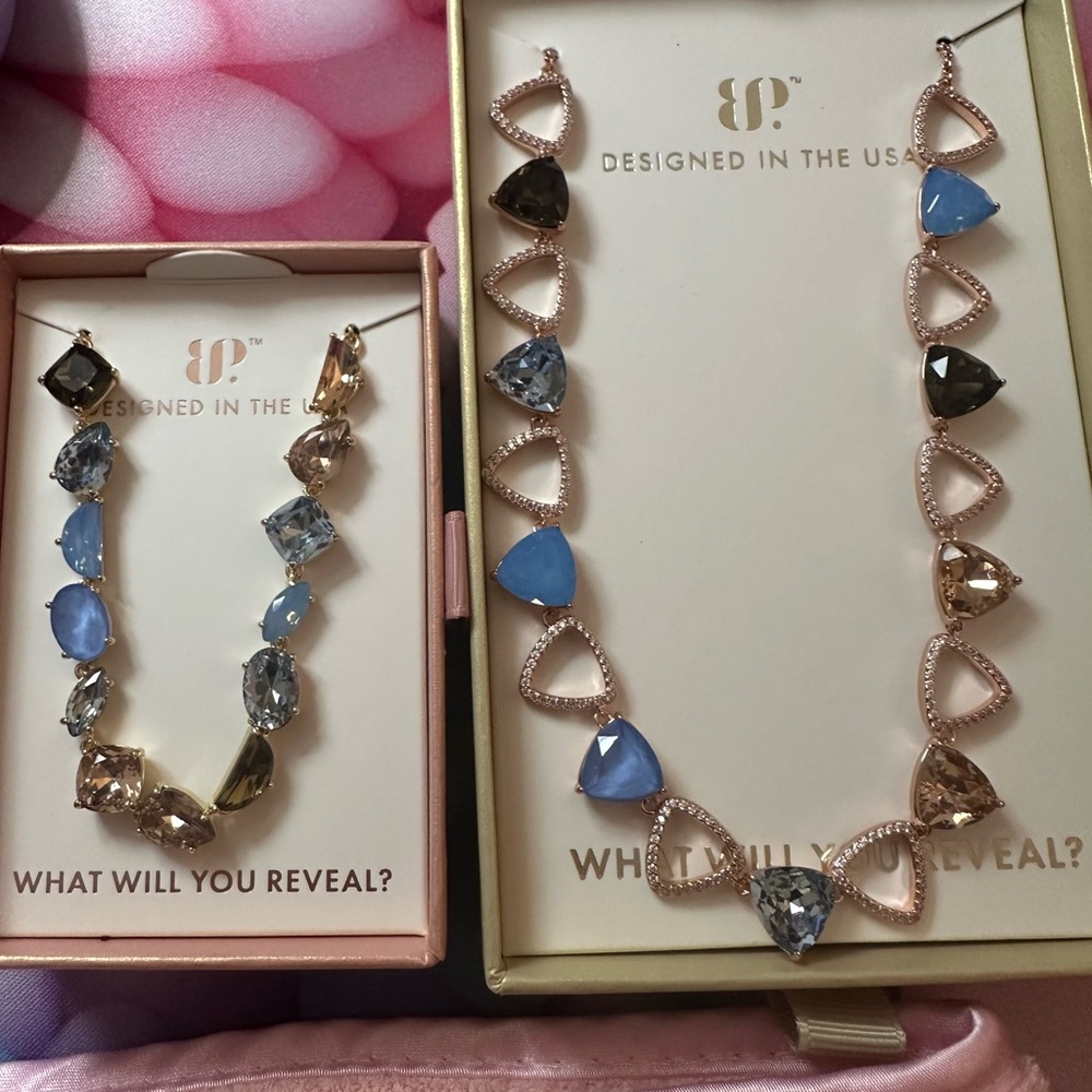 Bomb Party Jewel Candy necklace and bracelet set Chestnut Frost